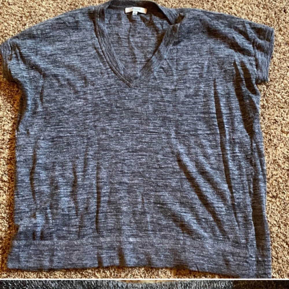 Madewell V neck Heather Gray